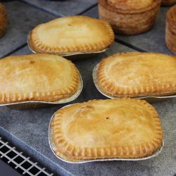 Variety of pies available by F Doncaster